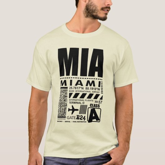 T-shirt Aéroport de Miami en Floride (Devant)