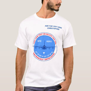 T-shirt Aéroport, Pilote, Tourist Chic Voyageur
