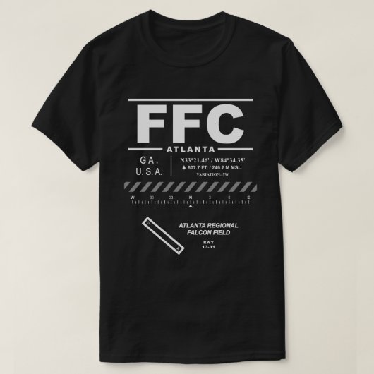 T-shirt Aéroport régional d'Atlanta FFC USAA (Design devant)