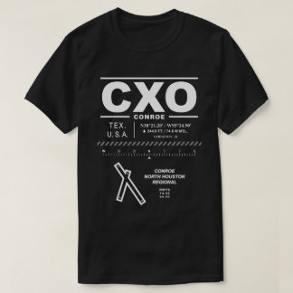 T-shirt Aéroport régional de Conroe/North Houston CXO USAA