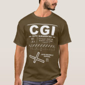 T-shirt Aéroport régional du Cap-Girardeau CGI (Devant)