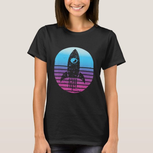 T-shirt Aerospace Engineer Retro Sunset Aeronautical Space (Devant)