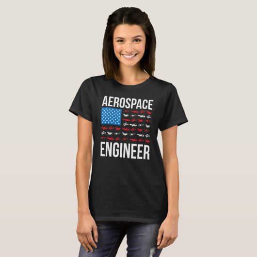 T-shirt Aérospatiale Engineering US Drapeau Aérospatiale E (Devant entier)