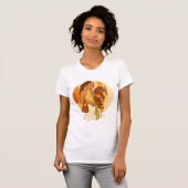 T-shirt Aesthetic Dog Mom Holding Puppy Illustration (Devant entier)