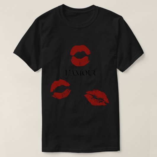 T-shirt Aesthetic French love coquette print (Design devant)