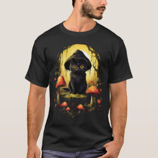T-shirt Aesthetic Goblincore And Dark Cottagecore Cat Unde