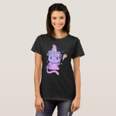 T-shirt Aesthetic Pastel Goth Kitten With Pizza Cute Pizza (Devant entier)