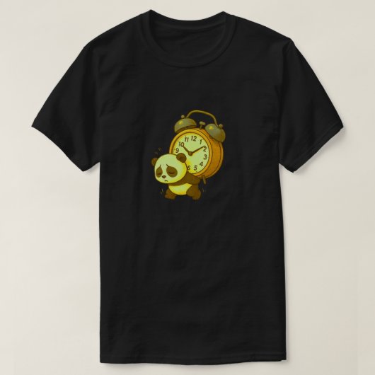 T-shirt Aesthetic Sleepy Panda • Oversized Alarm Clock (Design devant)