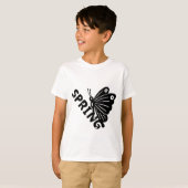 T-shirt  Aesthetic Spring Butterfly Minimalist Graphic (Devant entier)