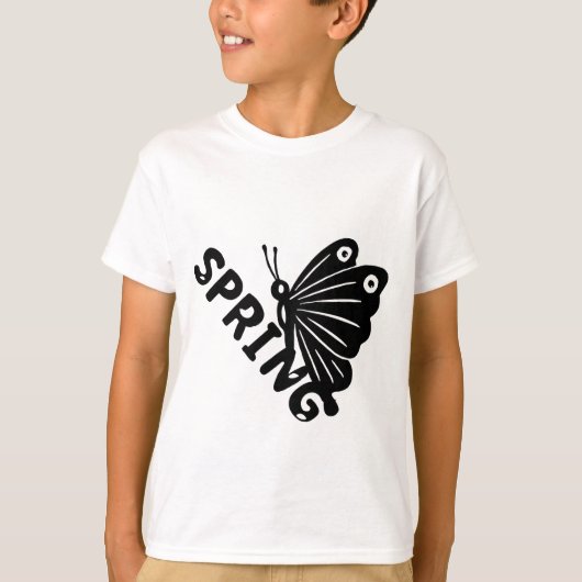 T-shirt  Aesthetic Spring Butterfly Minimalist Graphic (Devant)