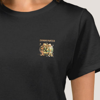 T-shirt Aesthetic Summerween Trendy Glitzy Jack O'Lantern