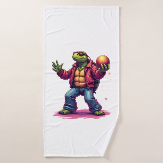 T-Shirt Aesthetic Tortue Disco (Serviette de bain)