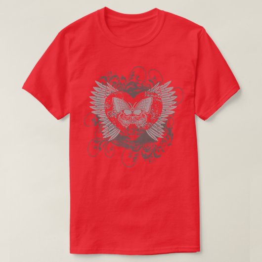 T-shirt Aesthétique Y2k Ailes de fée Coeur Alt Papillon Gr (Design devant)