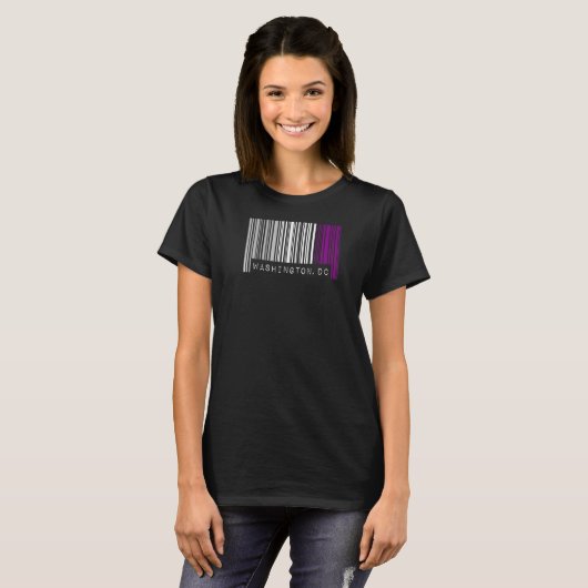 T-shirt Aexal Barcode Pride Washington Dc Cute Ace Aesth (Devant entier)