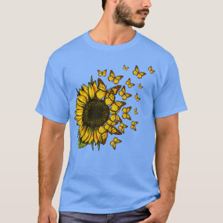 T-shirt Affaire Sunflowers Cute Butterfly Autumn Sunflower