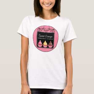T-shirt Affaires de boulangerie de signe de petit gâteau