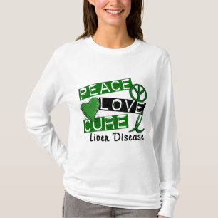 T-shirt Affection hépatique de traitement d'amour de paix
