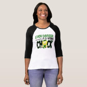 T-shirt Affection hépatique salie avec le poussin faux (Devant entier)