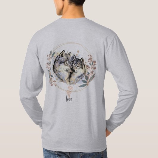 T-shirt Affection sauvage - Les loups dans l'amour Illustr (Dos)