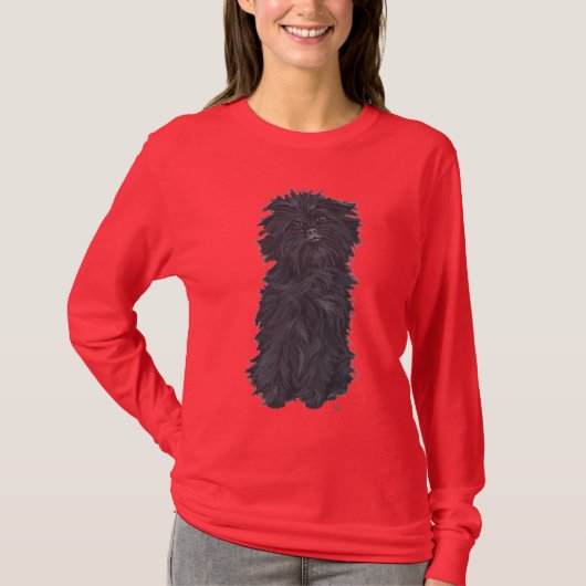T-shirt Affenpinscher assis (Devant)