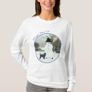 T-shirt Affenpinscher et Snowman