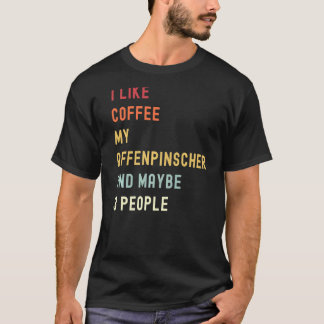 T-shirt Affenpinscher Retro Chien Et Café