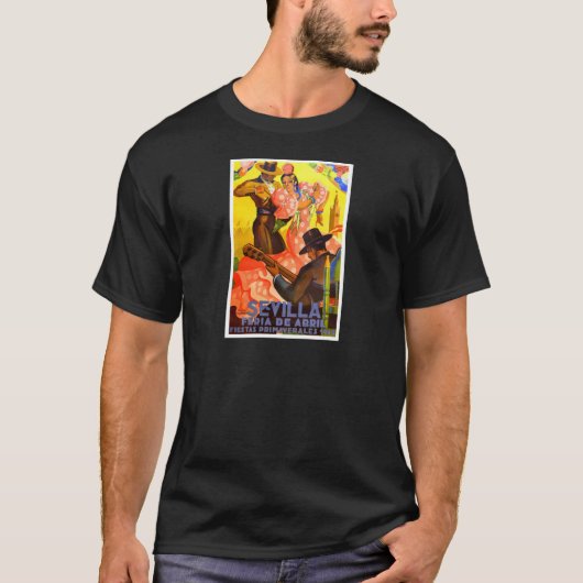 T-shirt Affiche 1949 juste de l'Espagne Séville avril (Devant)