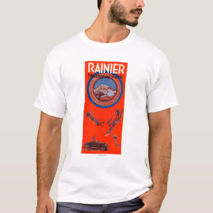 T-shirt Affiche 2 de la publicité du mont Rainier