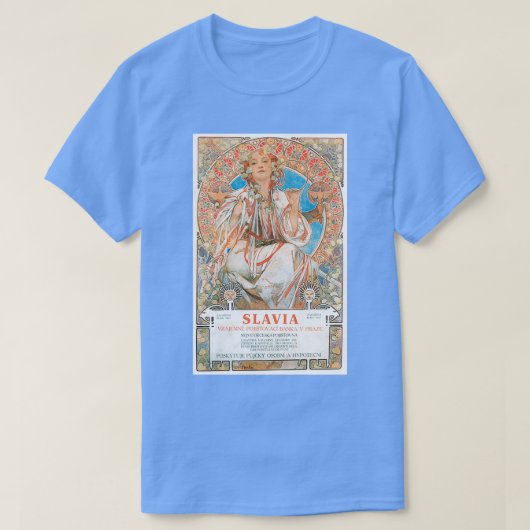 T-shirt Affiche Alphonse Mucha Slavia 1907 (Design devant)