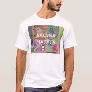 T-shirt Affiche artistique du signe de la main Hakuna Mata