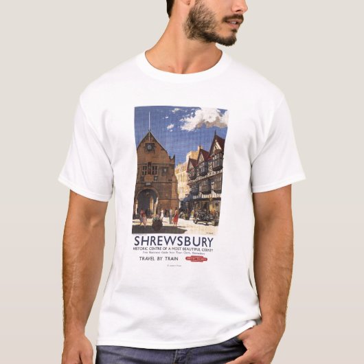 T-shirt Affiche britannique de chemins de fer de vieille (Devant)