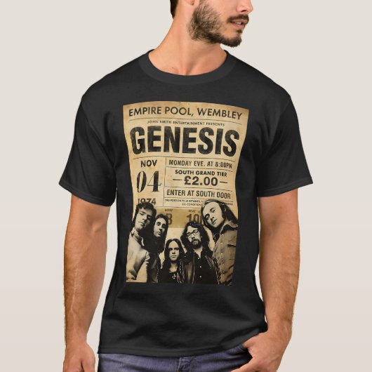 T-shirt Affiche classique du groupe Genesis (Devant)