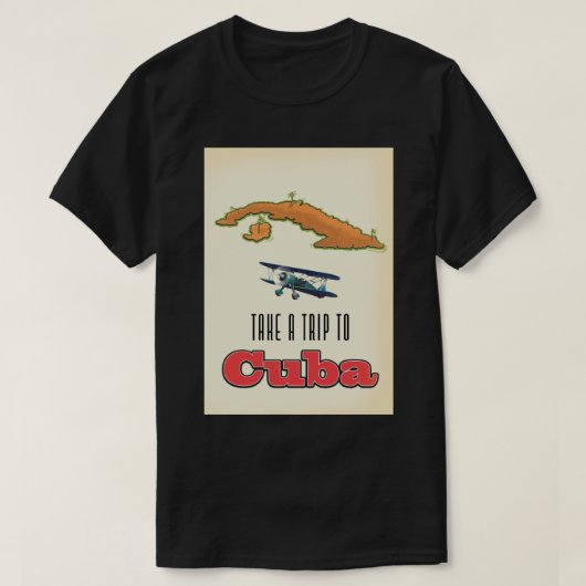 T-shirt Affiche Cuba Vacances (Design devant)