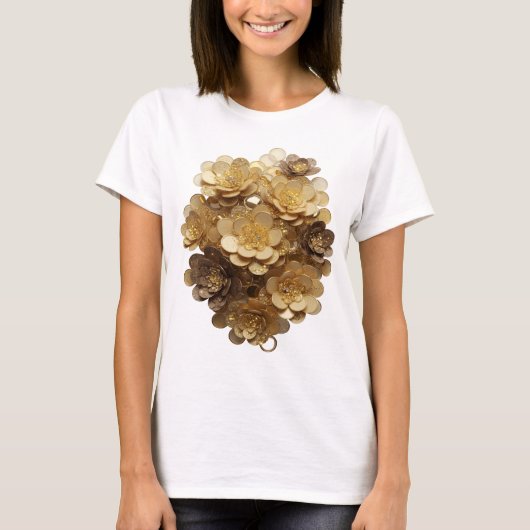 T-shirt Affiche d'art abstrait argent Statement v3 (Devant)
