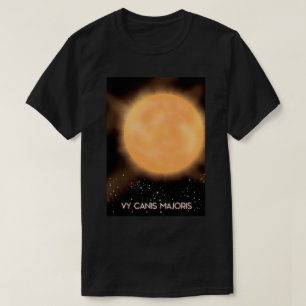 T-shirt Affiche d'art de l'espace de Majoris Sun de Canis