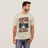 T-shirt Affiche d'avertissement d'aventure et de danger (Devant entier)