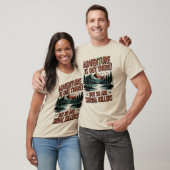 T-shirt Affiche d'avertissement d'aventure et de danger (Unisexe)