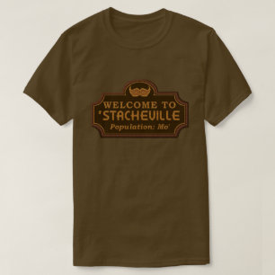 T-shirt Affiche de bienvenue drôle de MOIS de moustache