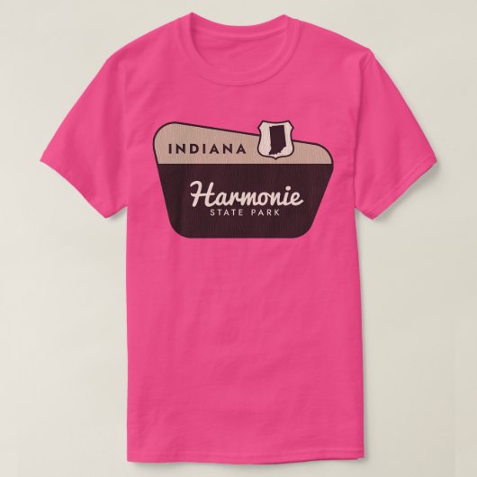 T-shirt Affiche de bienvenue Harmonie State Park Indiana (Design devant)
