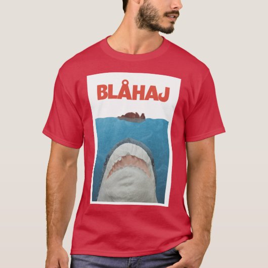 T-shirt Affiche de Blahaj Jaws amis (Devant)