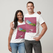 T-shirt Affiche de carte illustrée du Népal (Unisexe)