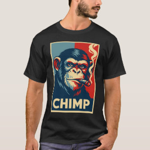 T-shirt Affiche de chimpanzé rétro fumant un cigare