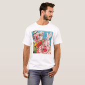 T-shirt Affiche De Cirque Montrant Les Visages Clown Et Cr (Devant entier)