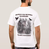 T-shirt Affiche de citation de lecture gothique Dark Acade (Dos)