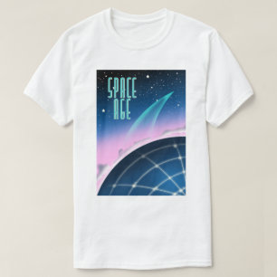 T-shirt affiche de course spatiale des années 80