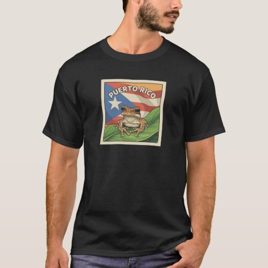 T-shirt Affiche de fierté Retro Boricua (Devant)