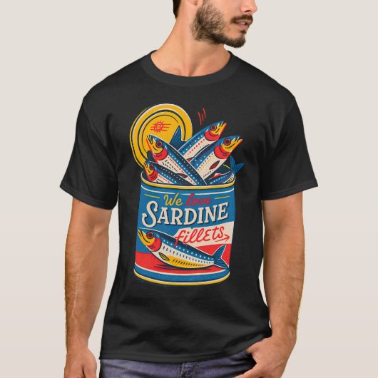 T-shirt Affiche de filets de sardines (Devant)