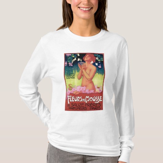 T-shirt Affiche de Fleurs de Mousse Perfume (Devant)