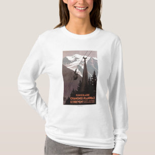 T-shirt Affiche de funiculaire de Funiculaire Le Brevent