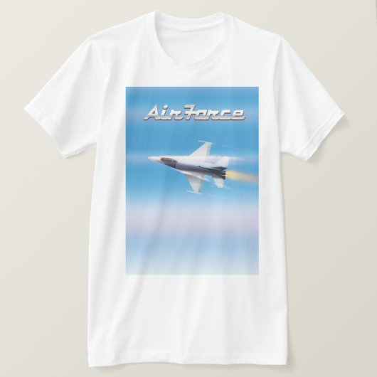 T-shirt Affiche de Jet de l'Armée de l'Air (Design devant)